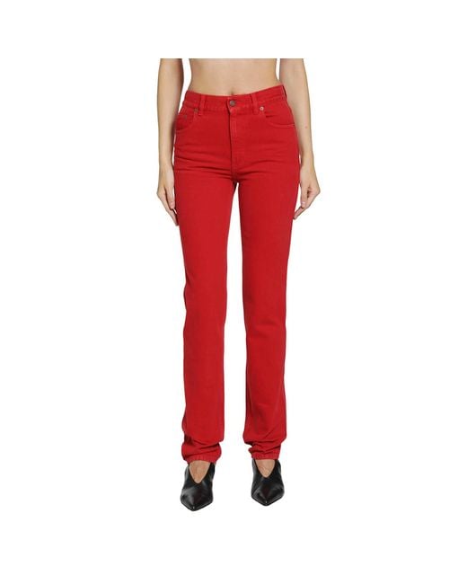 Chloé Red High-Rise Skinny Jeans