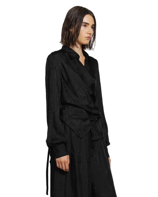 Ann Demeulemeester Black Alba Wrap Shirt