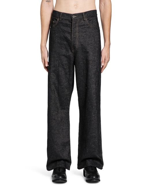 Forme D'expression Black Straight Relaxed Jeans for men