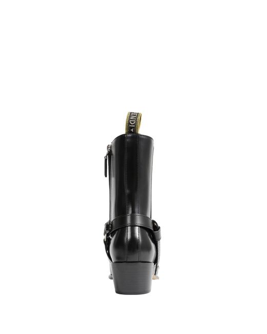 Fendi Black Double O Ankle Boots