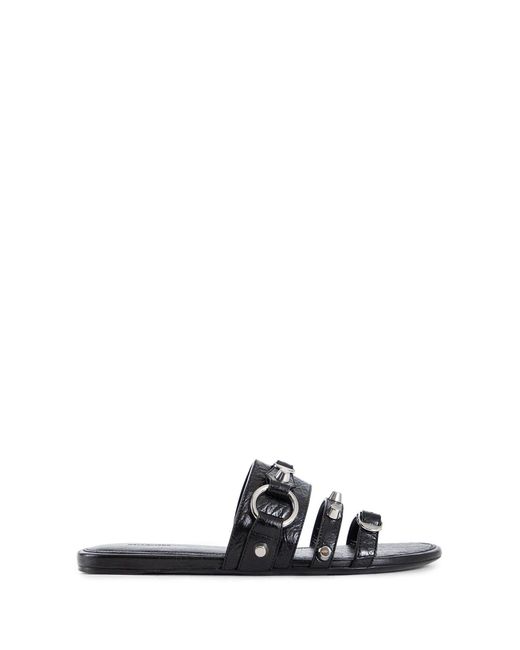Balenciaga Black City Flat Sandals