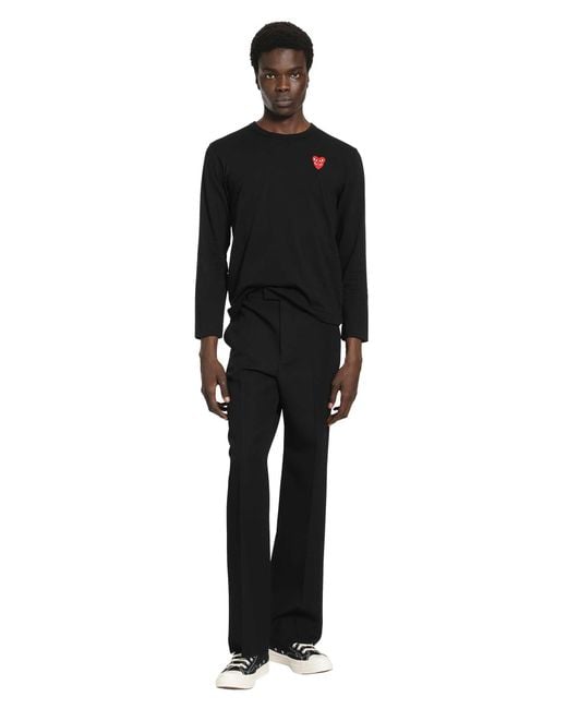 COMME DES GARÇONS PLAY Black Heart Long Sleeve T-Shirt for men