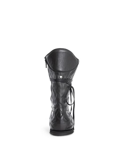 Ann Demeulemeester Black Palne High-top Boxing Sneakers for men
