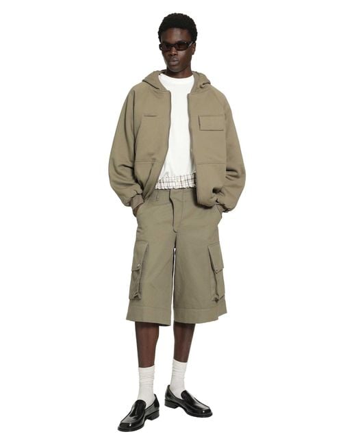 BRYAN JIMENE`Z Natural Cargo Shorts for men