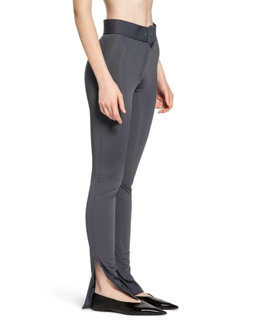 Courreges Blue Panties Buckle Tech Jersey Trousers