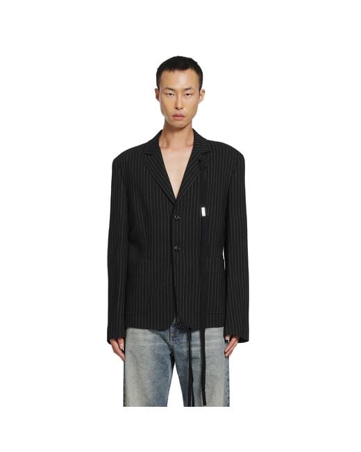 Ann Demeulemeester Black Rami Deconstructed Blazer for men