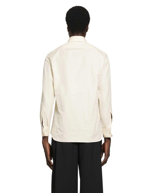 Lardini White Tuxedo Shirt for men