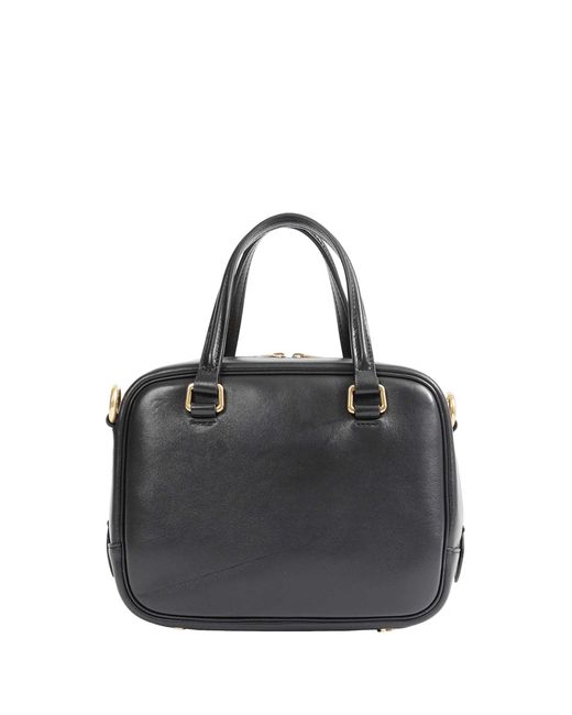 Jil Sander Black Small Leather Vision Bag