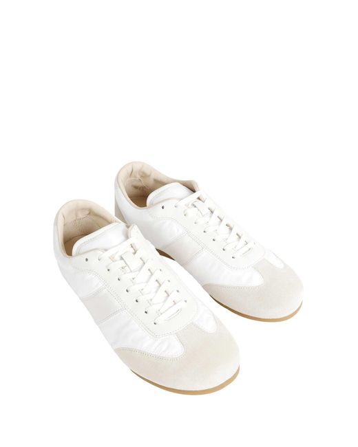 Lemaire White Suede Soft Runner Sneakers