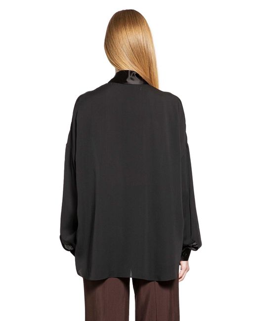 Tom Ford Black Tuxedo Detailed Tunic Shirt