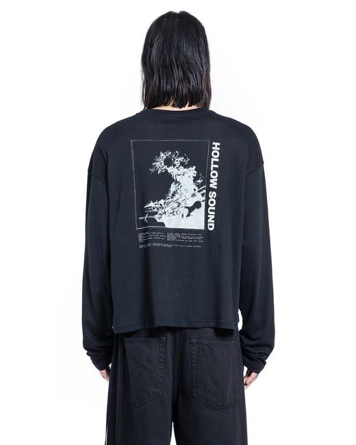 Ann Demeulemeester Blue Emil 'Hollow Sound' Long Sleeve T-Shirt for men