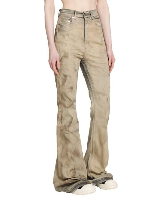 Rick Owens Natural Temple Bolan Bootcut Jeans