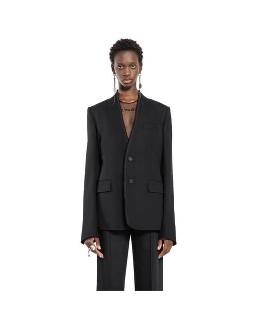 Ann Demeulemeester Black Sady Collarless Blazer