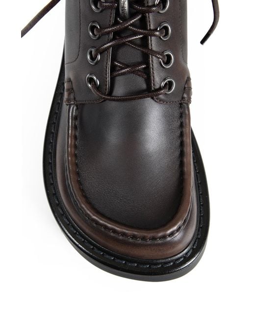 Loewe Black Sierra Combat Ankle Boots for men