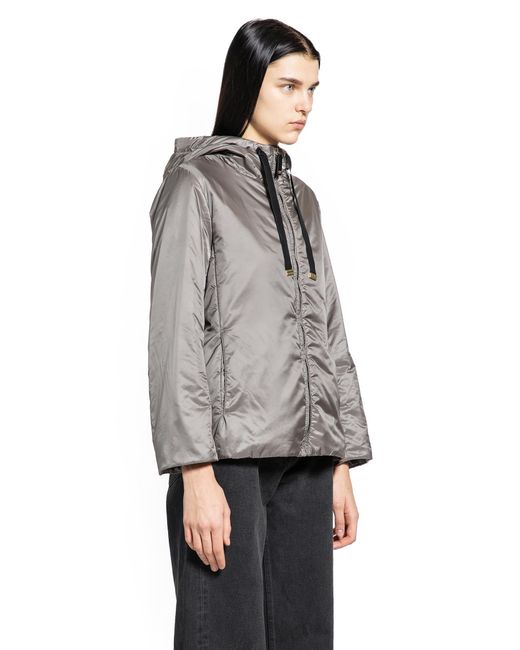 Max Mara Gray Greenh Padded Windbreaker