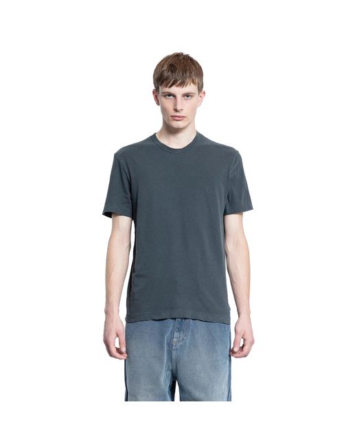 James Perse Blue Short Sleeve Crewneck T-Shirt for men