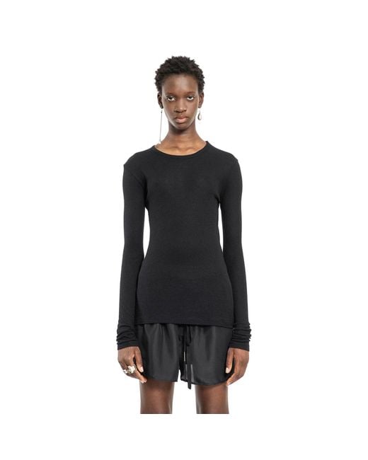 Ann Demeulemeester Black Fiene Long Sleeve T-Shirt