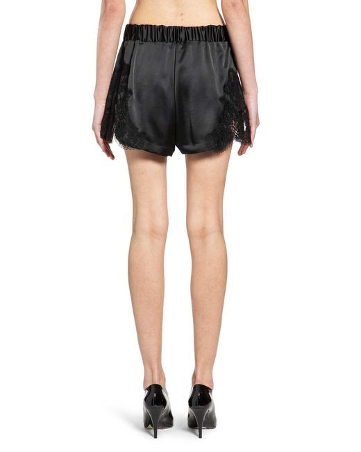 Versace Black Lace-Trim Shorts