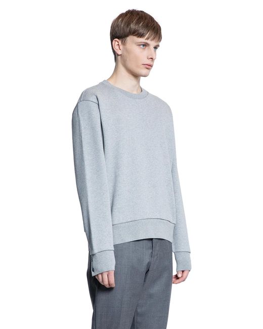 Thom Browne Blue Loopback Stripe Sweatshirt for men