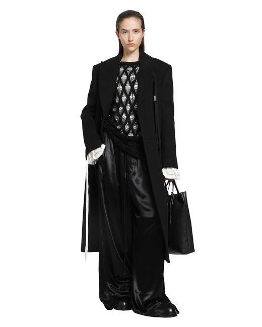 Ann Demeulemeester Black Izabel Diamond Stitch Sweater