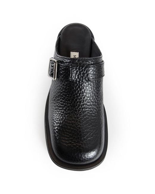 Miista Black Aroa Pelle Sabot