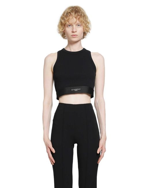 Givenchy Black Cropped Tank Top