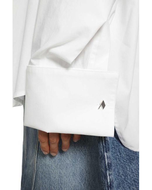 The Attico White Cotton Poplin Shirt