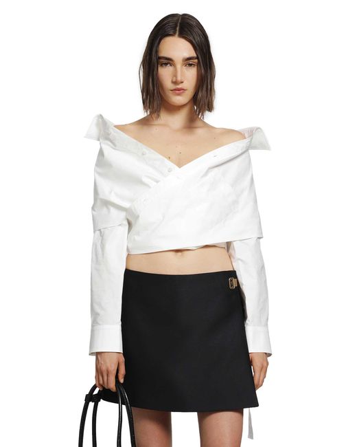 Balenciaga White Wrap Shirt