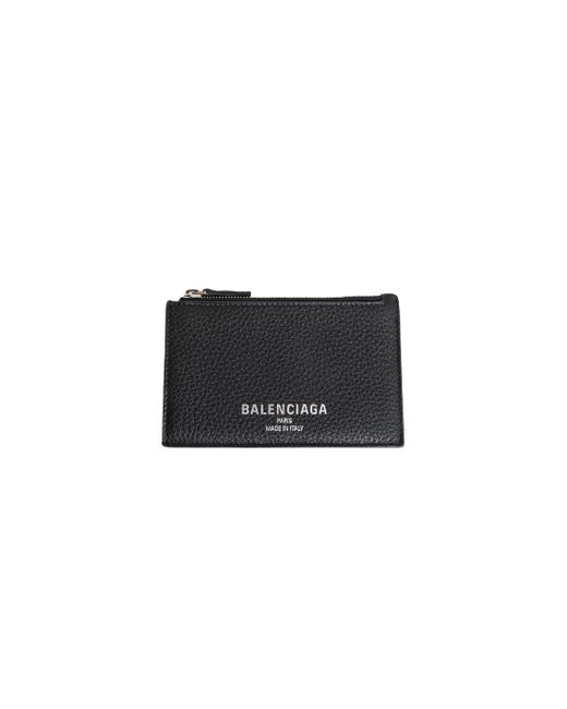 Balenciaga Black Credit Long Coin And Card Holder for men