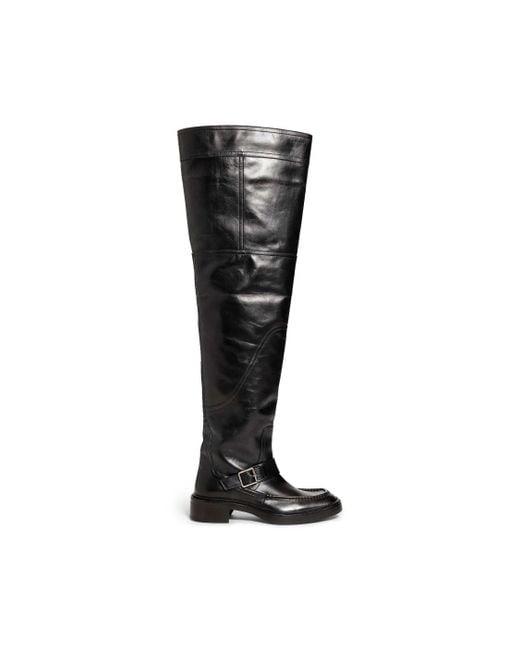Saint Laurent Black Joe Over-The-Knee Boots for men