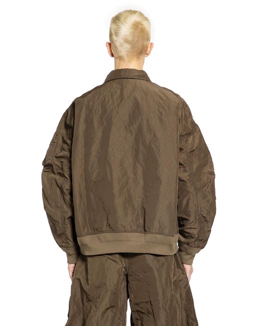 Sacai Brown Treated Nylon Twill Blouson for men