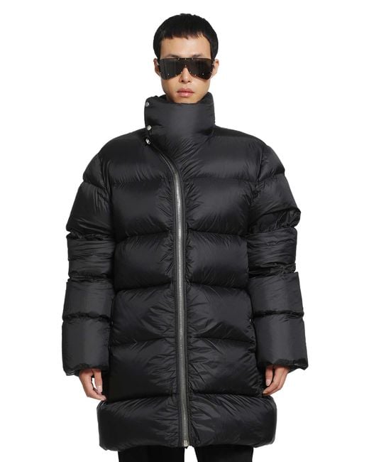 Rick Owens Black Tower Turtle Coat for men