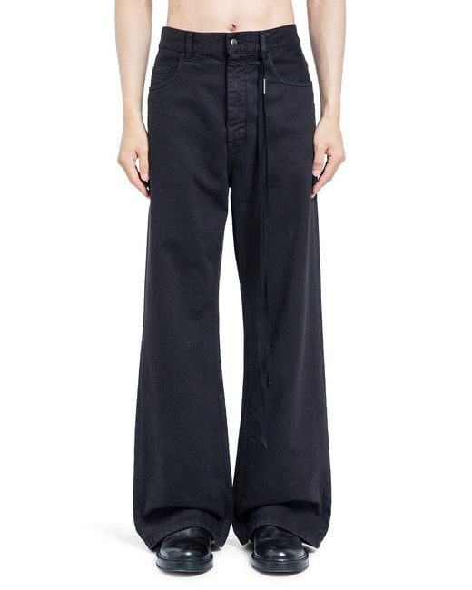 Ann Demeulemeester Blue Modest 5 Pockets Relaxed Flared Trousers for men