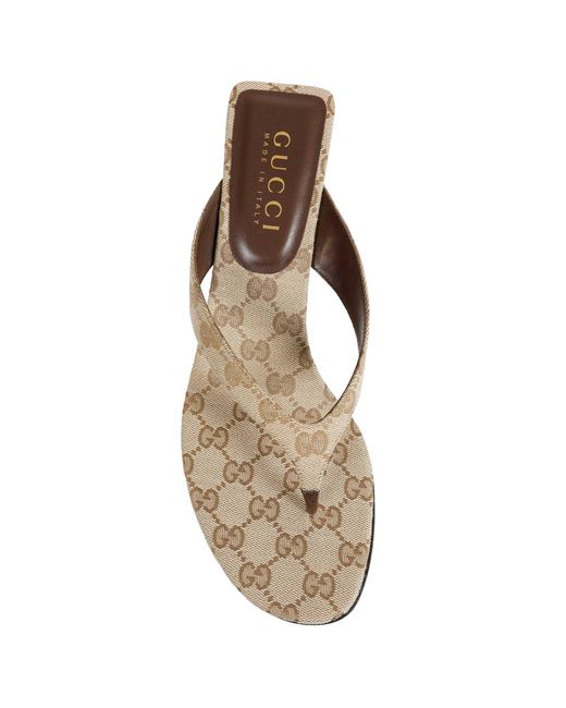 Gucci Metallic Vittoria Thong Sandals