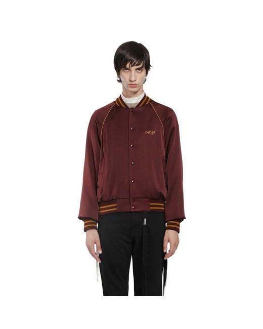 Ann Demeulemeester Red 'Lovers Forever' Bomber for men