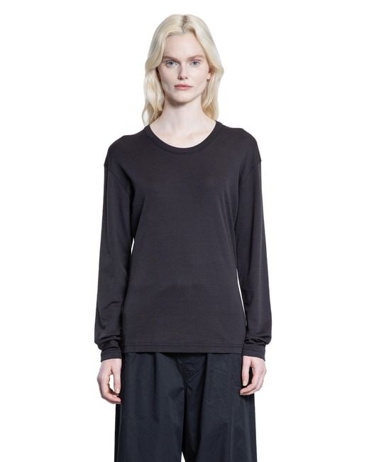 Lemaire Blue Rib Long Sleeve Top