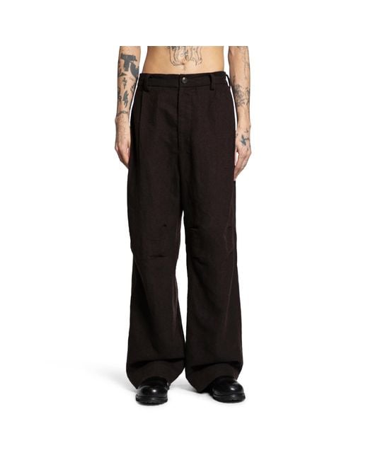Ziggy Chen Black Straight Leg Worker Pants for men