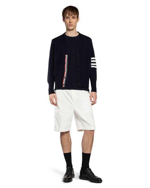 Thom Browne White Utility Chinos for men