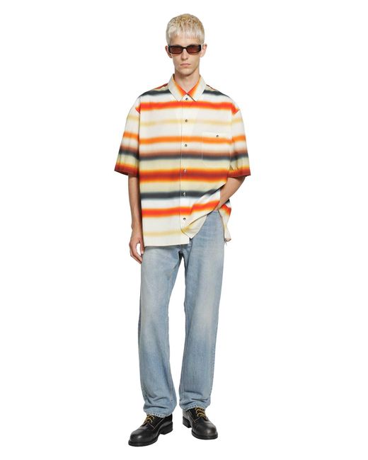 Loewe Orange Short Sleeve Shirt for men