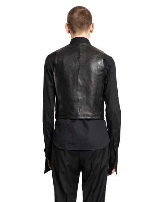 Ann Demeulemeester Black Alrik Classic Waistcoat for men