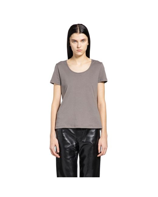 Max Mara Gray Wool Broadcloth T-Shirt