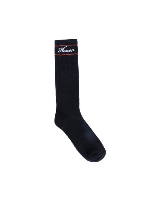 Honor The Gift Black Honor Striped Ribbed Socks for men