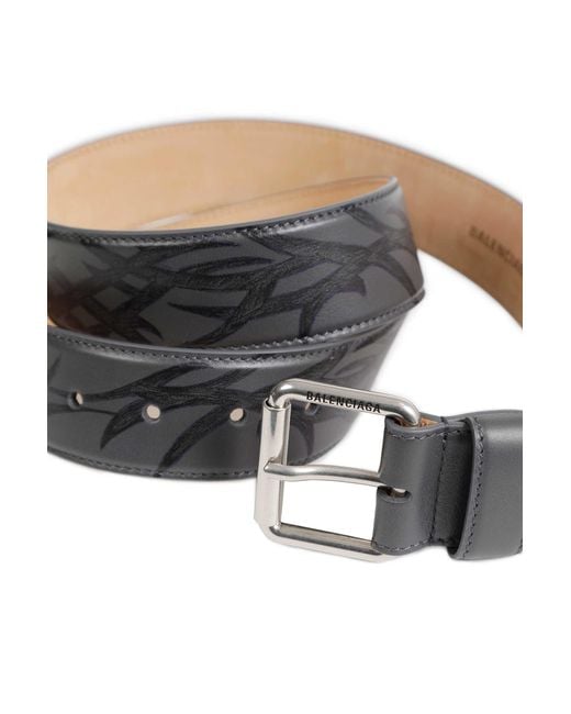 Balenciaga Black Prong Leather Belt for men