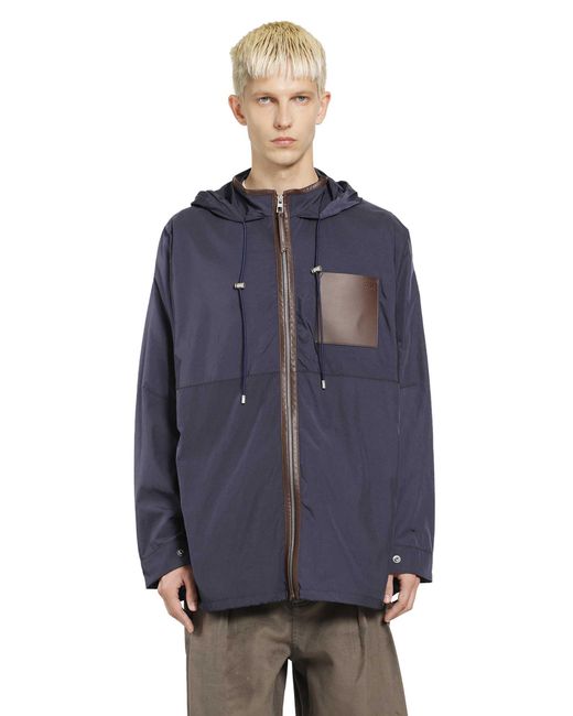 Loewe Blue Hooded Jacket for men