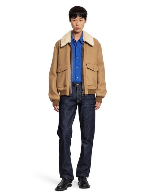 Tom Ford Blue Jeans A Taglio Dritto Con Cimosa for men