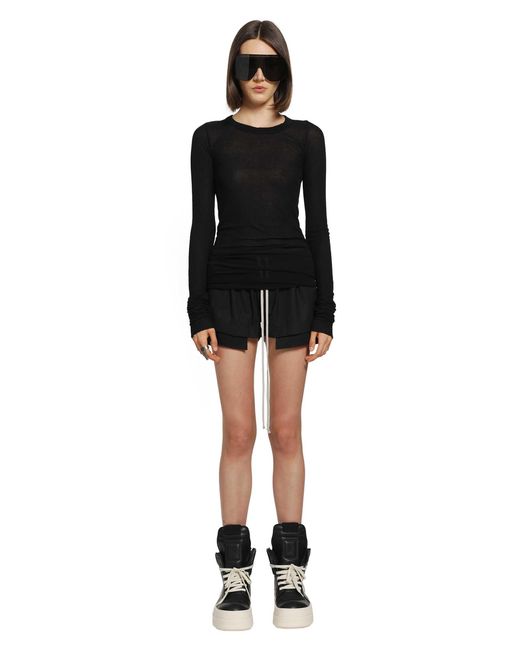 Rick Owens Black Tower Rib Ls T