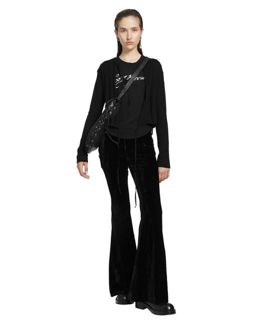 Ann Demeulemeester Black Adri Bootcut Trousers