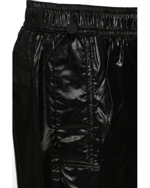 Laminar Black Shiny Nylon Shorts for men