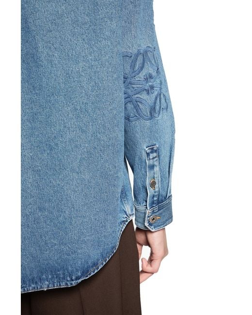 Loewe Blue Anagram Overshirt for men