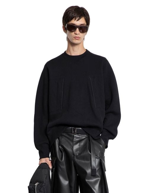 Sacai Black Sponge Sweater for men